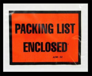 ADM52 Packing List Envelopes