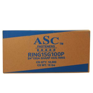 Asc Ring15g100p Hog Rings